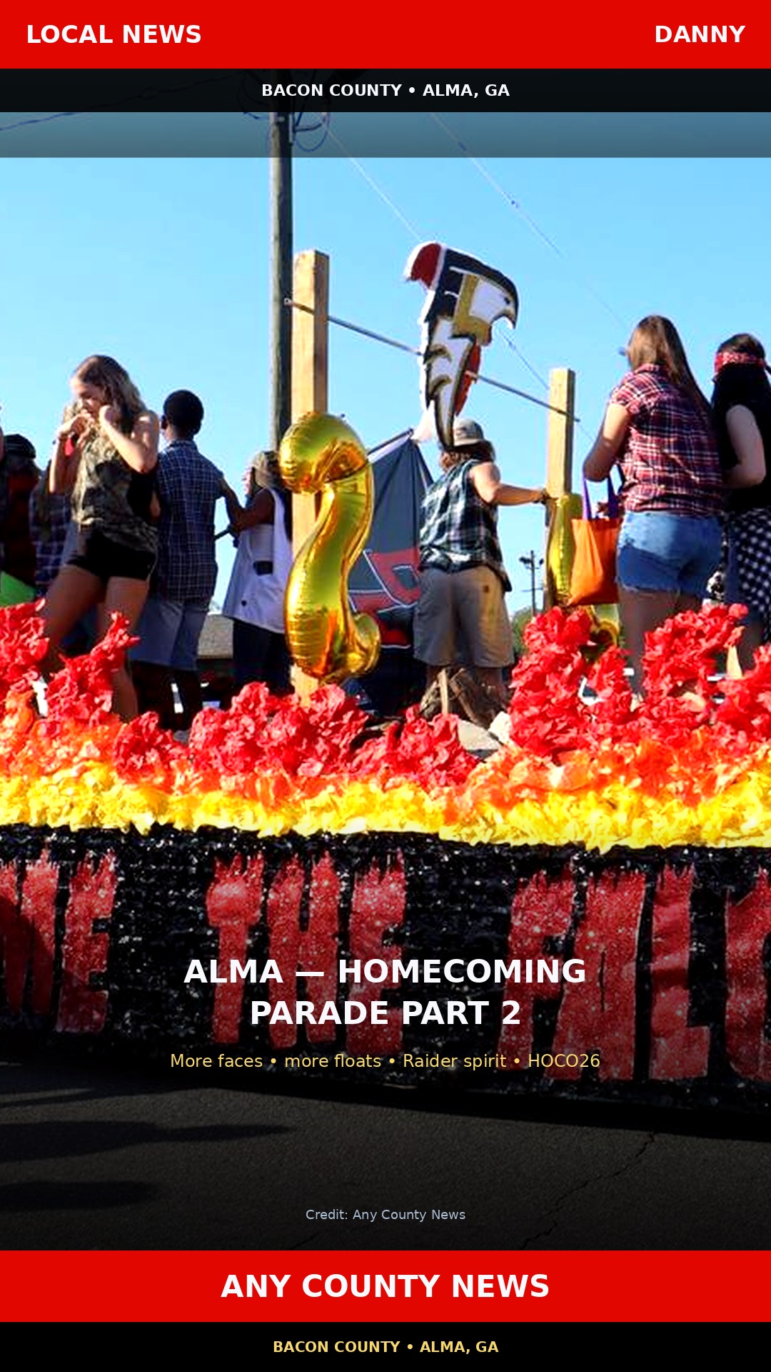 Bacon County High homecoming parade