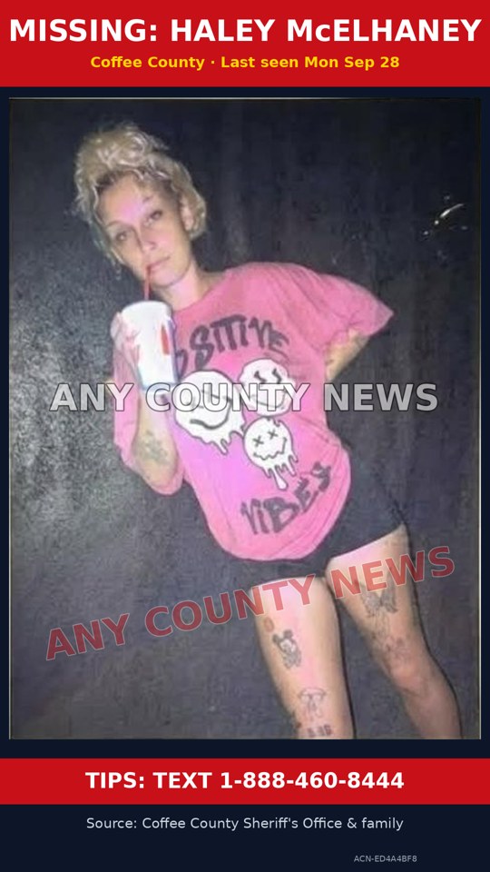 MISSING: Haley McElhaney, Coffee County