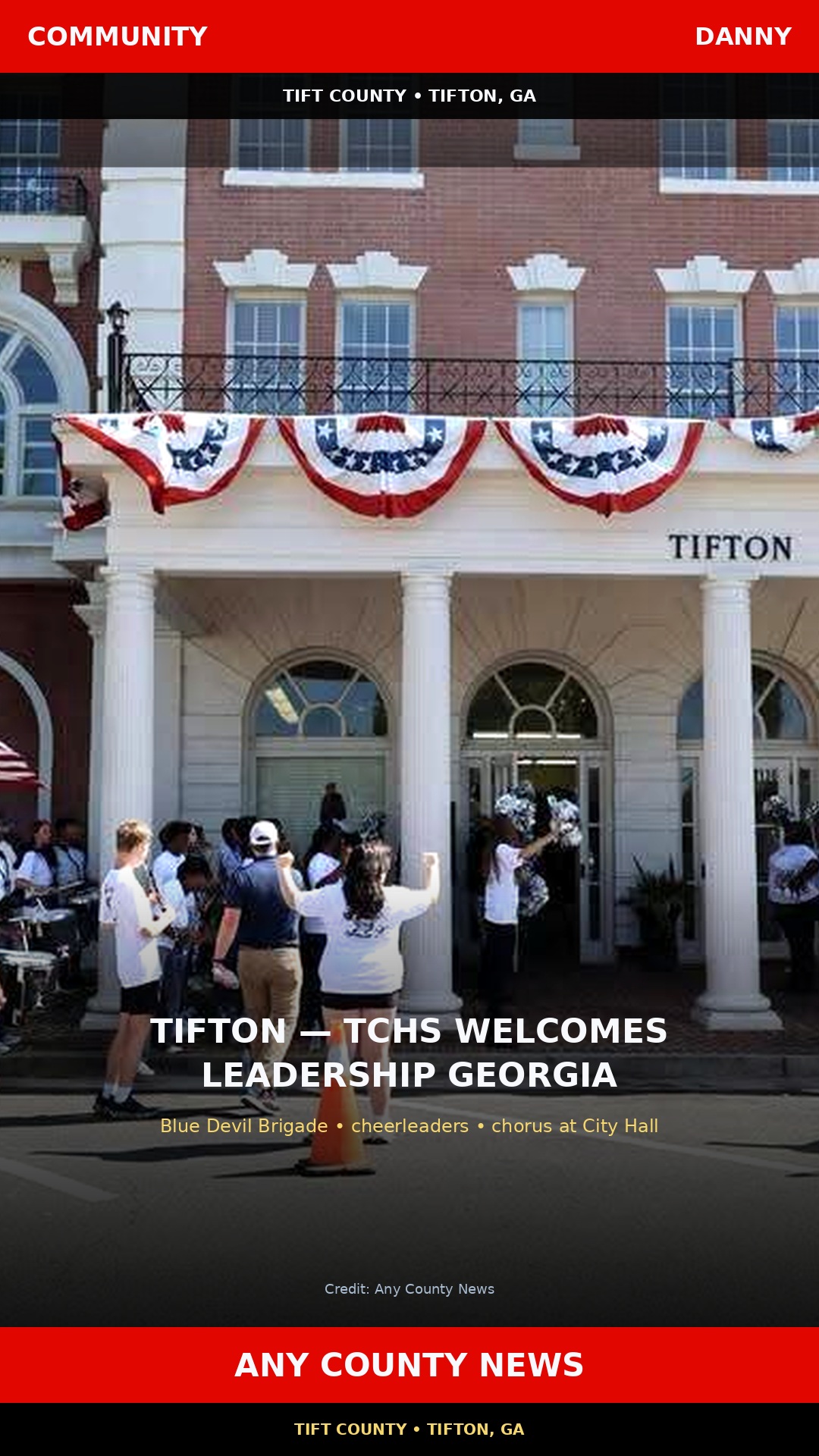ACN graphic: Tifton — TCHS welcomes Leadership Georgia